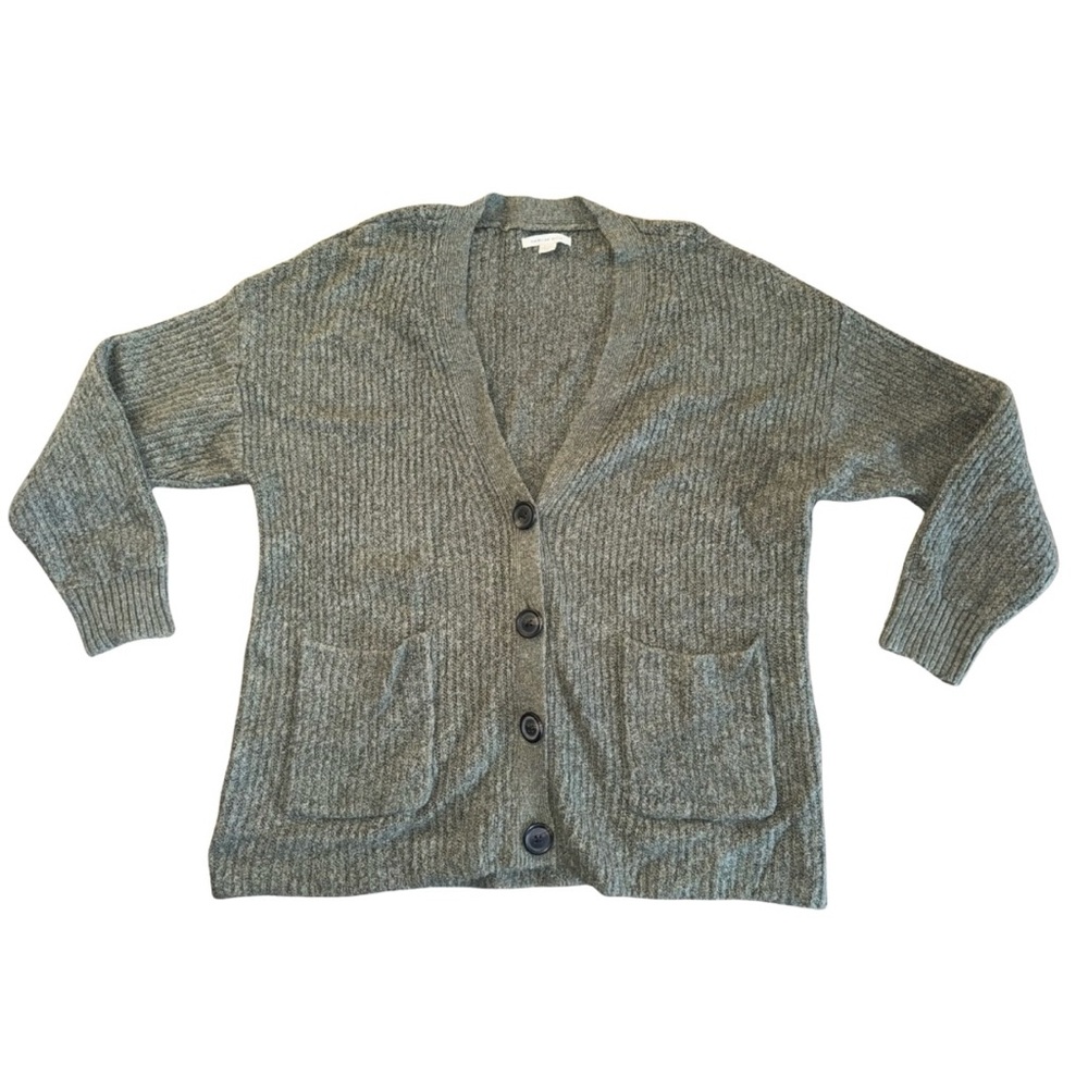 American Eagle Oversized Green Button Up Cardigan